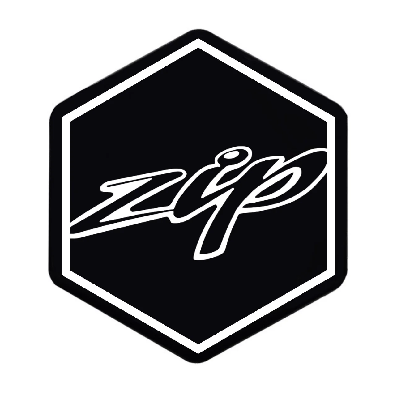 3D Voorkaplogo/Sticker Woord Zip