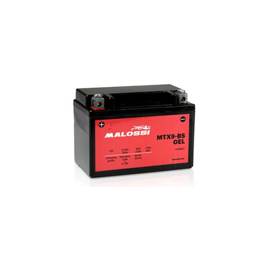 Accu Malossi YTX9-BS Gel 12V 8Ah Onderhoudsvrij Piaggio Zip