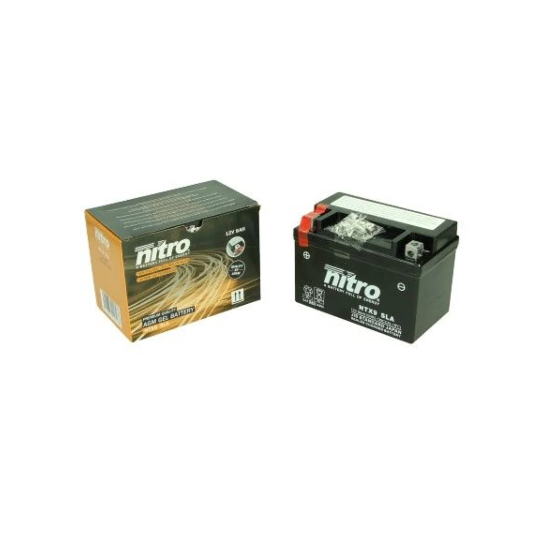 Accu Nitro YTX9-BS 12V 8Ah Gel (Onderhoudsvrij) Piaggio Zip