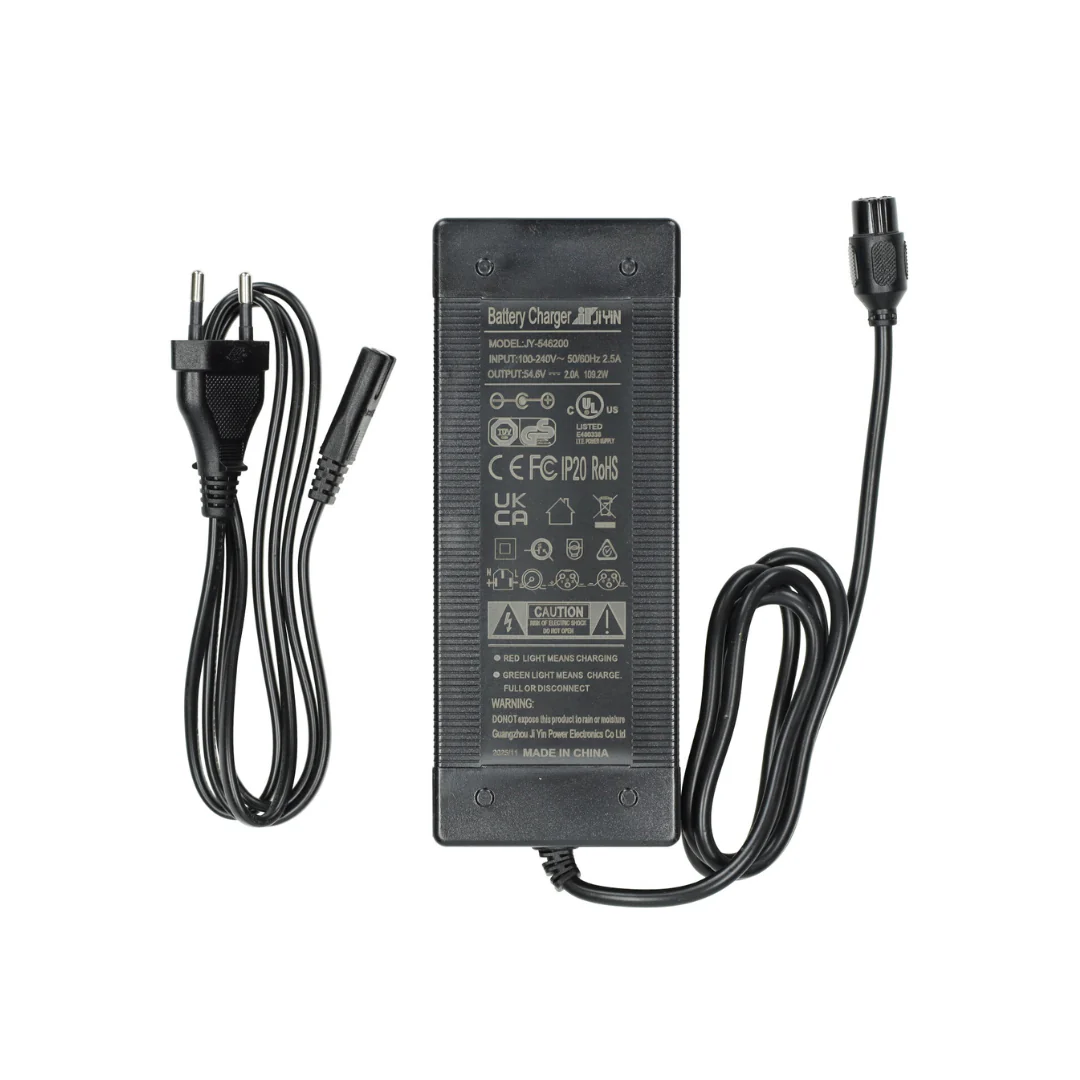Acculader 3-Polig GX16 Input 100-240V 50/60HZ 2.5A - Output 54.6V 2.0A 109.2W Fatbike - Image 2
