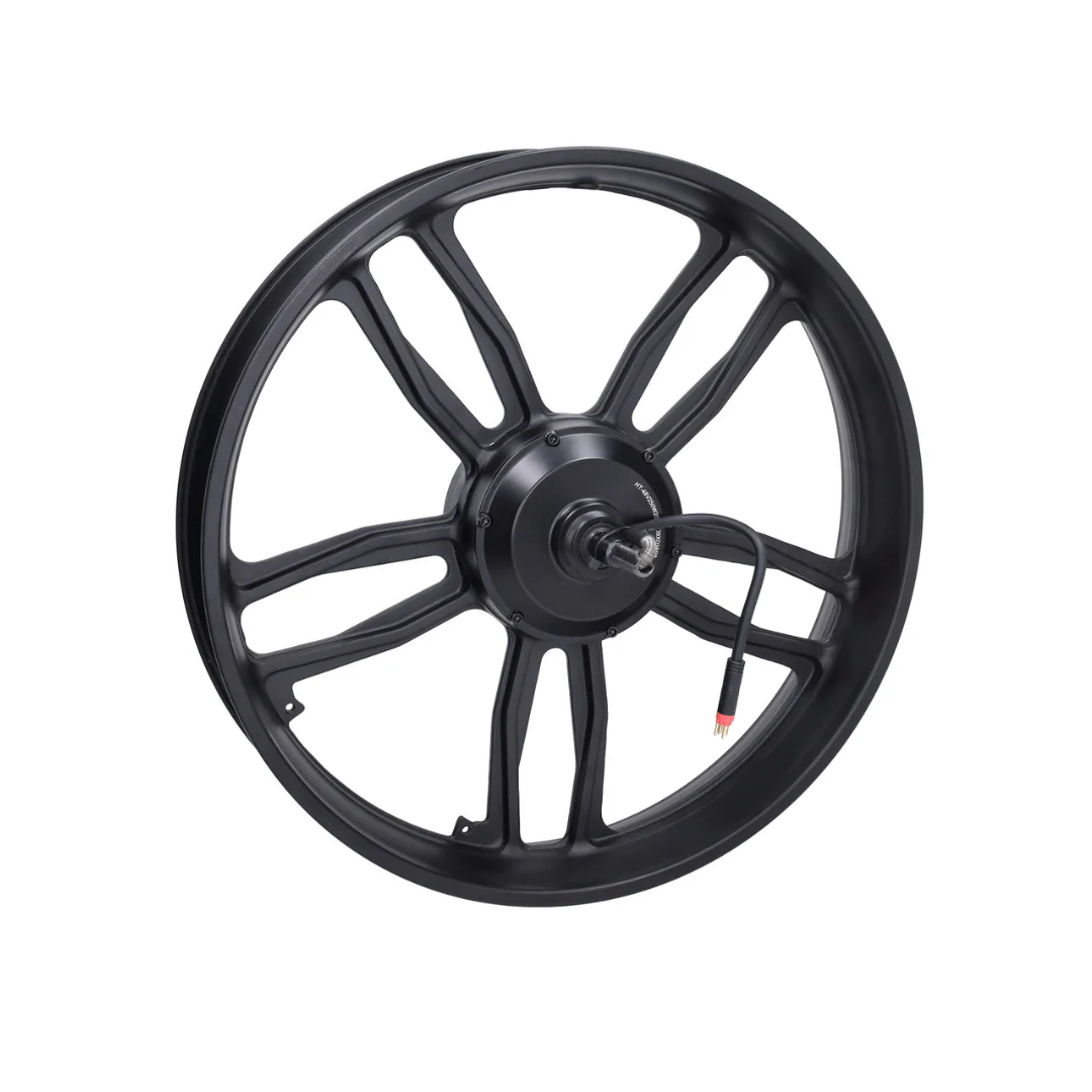 Achterwiel Zwart + Motor 20 Inch 48V 250W Rode Stekker V8 / V20 Fatbike