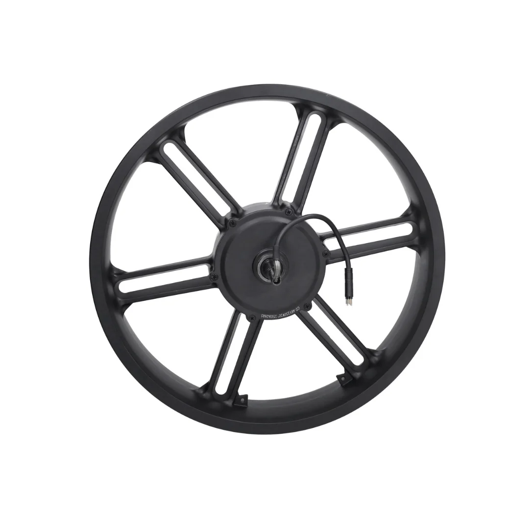 Achterwiel Zwart + Motor 48V 500W Zwarte Stekker V8 Fatbike