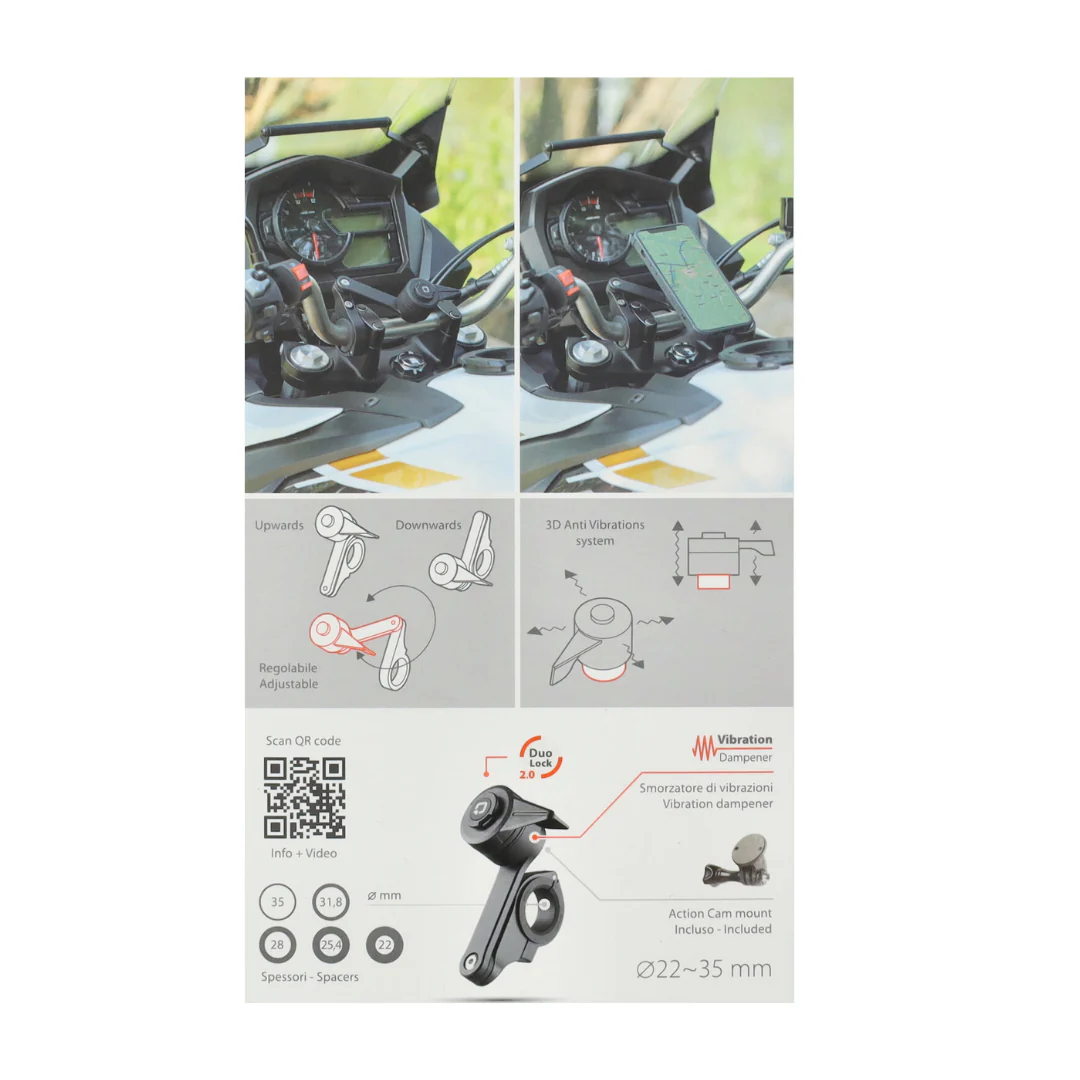 Adapter Lampa Telefoon Opti-Combo Stuur 2.0 Titan Series 22/35MM Bromfiets/Fatbike - Image 3