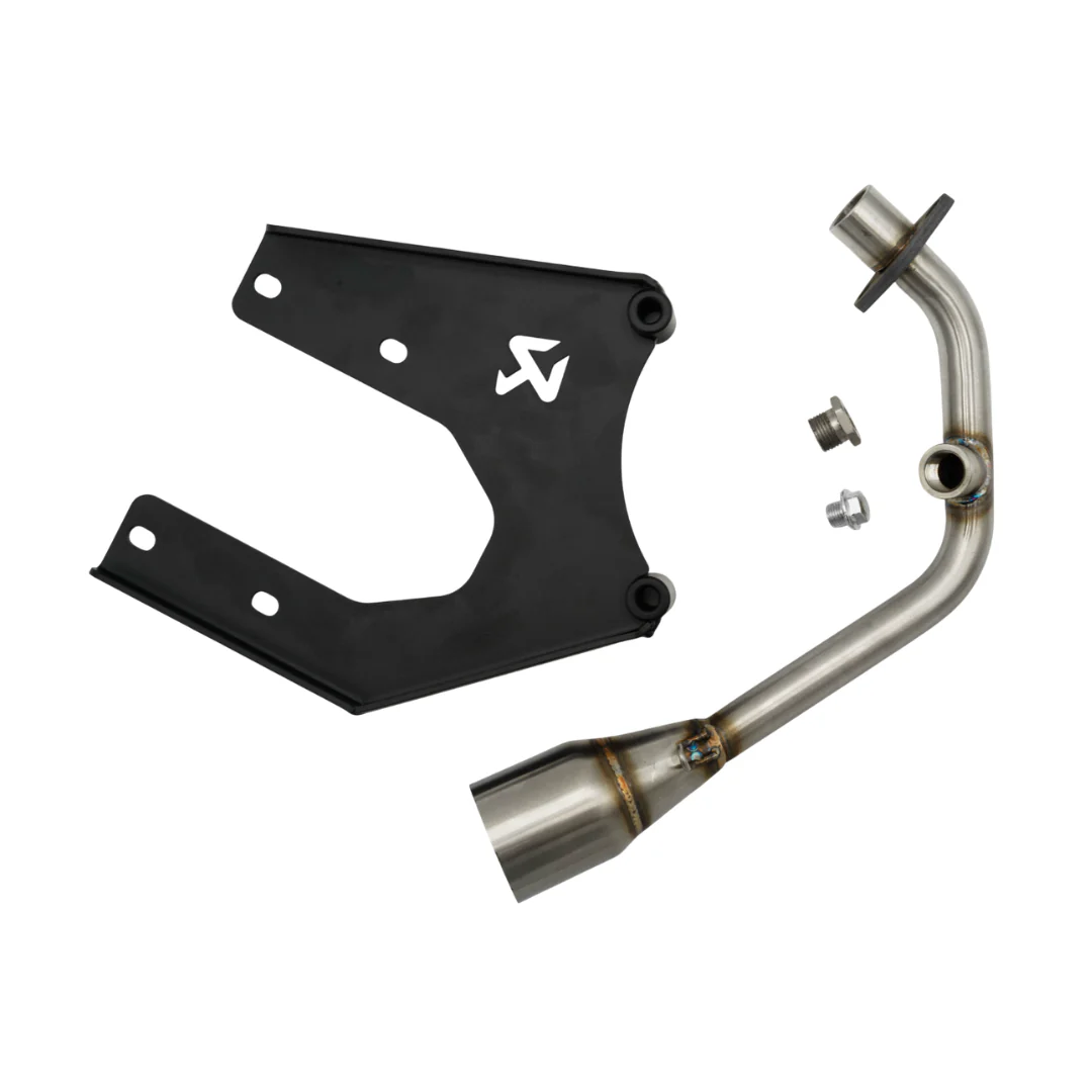 Akrapovic Uitlaatbocht + Ophanging Mat Zwart Piaggio 80cc 4 Takt Euro 4/5 - Image 4
