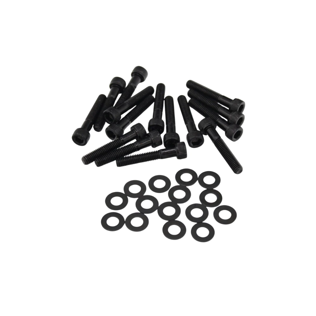 Carterboutset M6x30 Incl Ringen 15 stuks Zwart