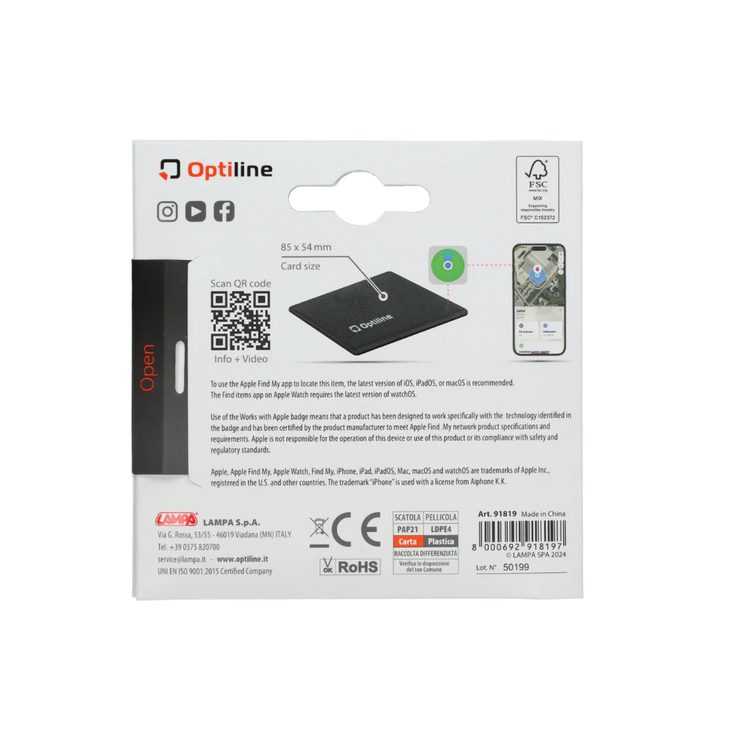 GPS Volgsysteem Optiline Tracker Zelfklevend 85x54x3 Zwart Bromfiets/Fatbike - Image 2