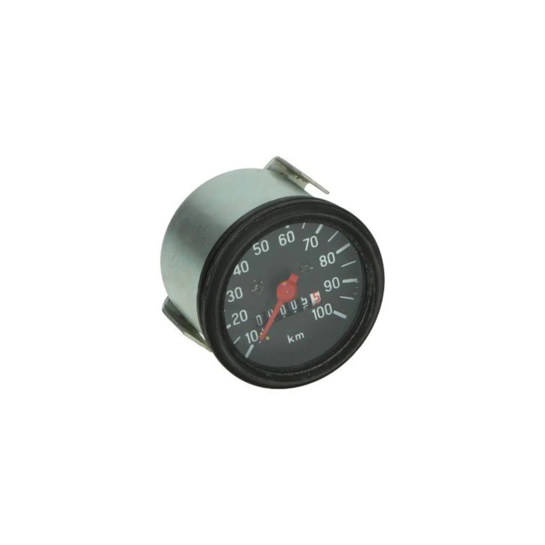KM Tellerklok 100KM Model VDO Zwart 60mm - Puch Monza, Camino, Zundapp