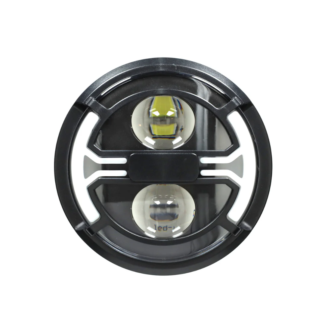 Koplamp Origineel Led Met Ingebouwde Knipperlichten + Montageset 5-Polige Stekker V8 Fatbike
