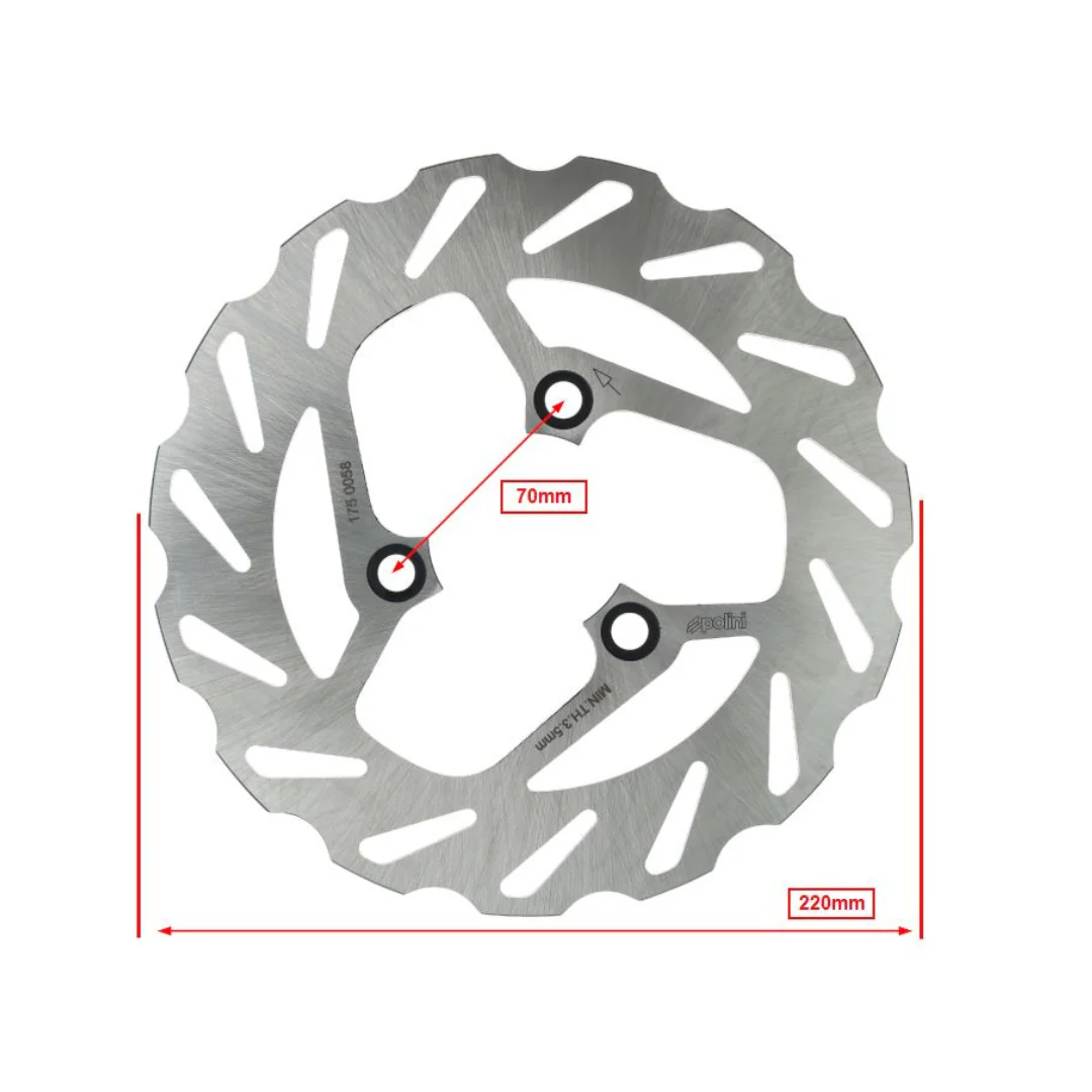 Polini Wave Remschijf MBK Booster 220MM 3-Gaats 175.0058 - Image 2