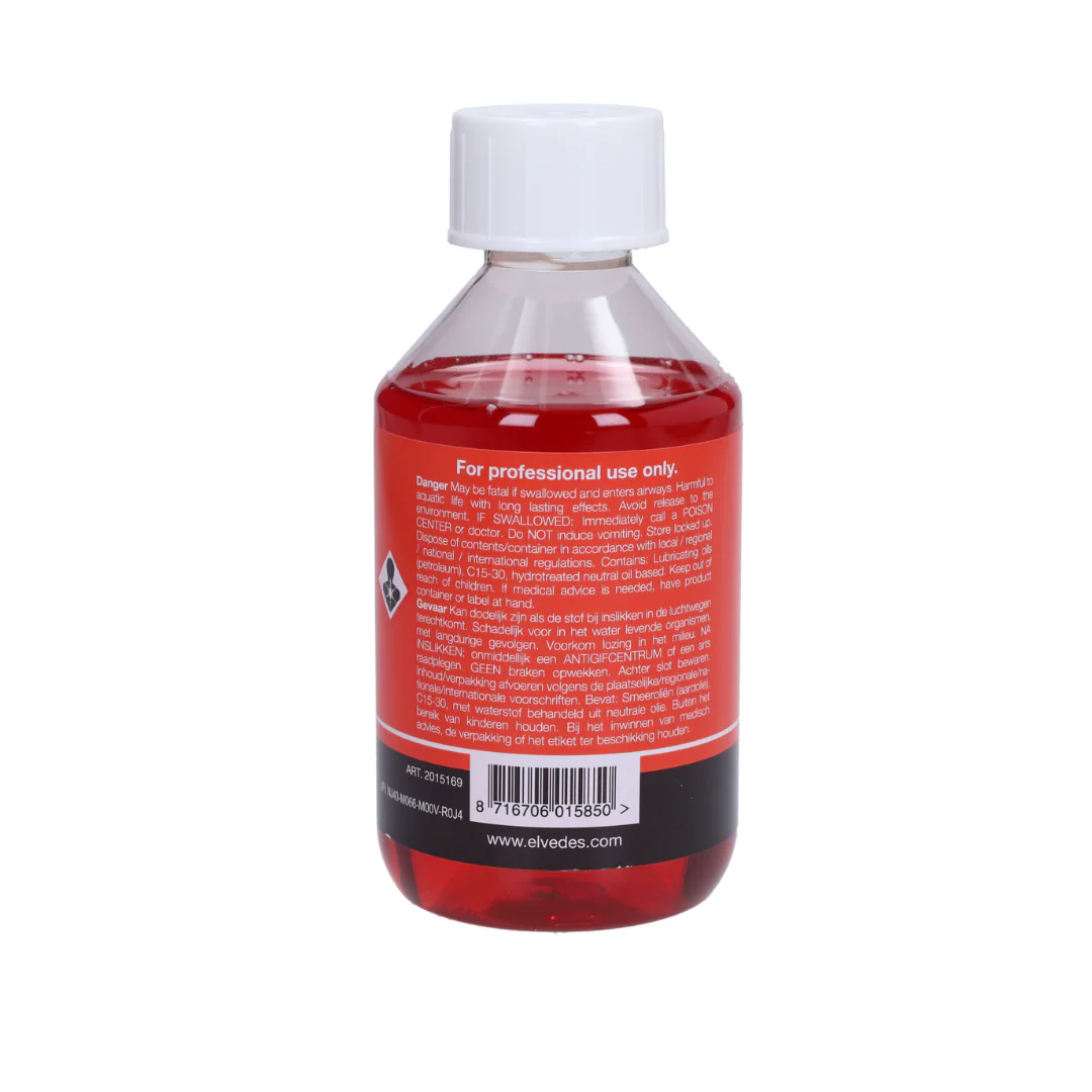 Remvloeistof Elvedes Mineraal Shimano 250ML Rood Fatbike - Image 2