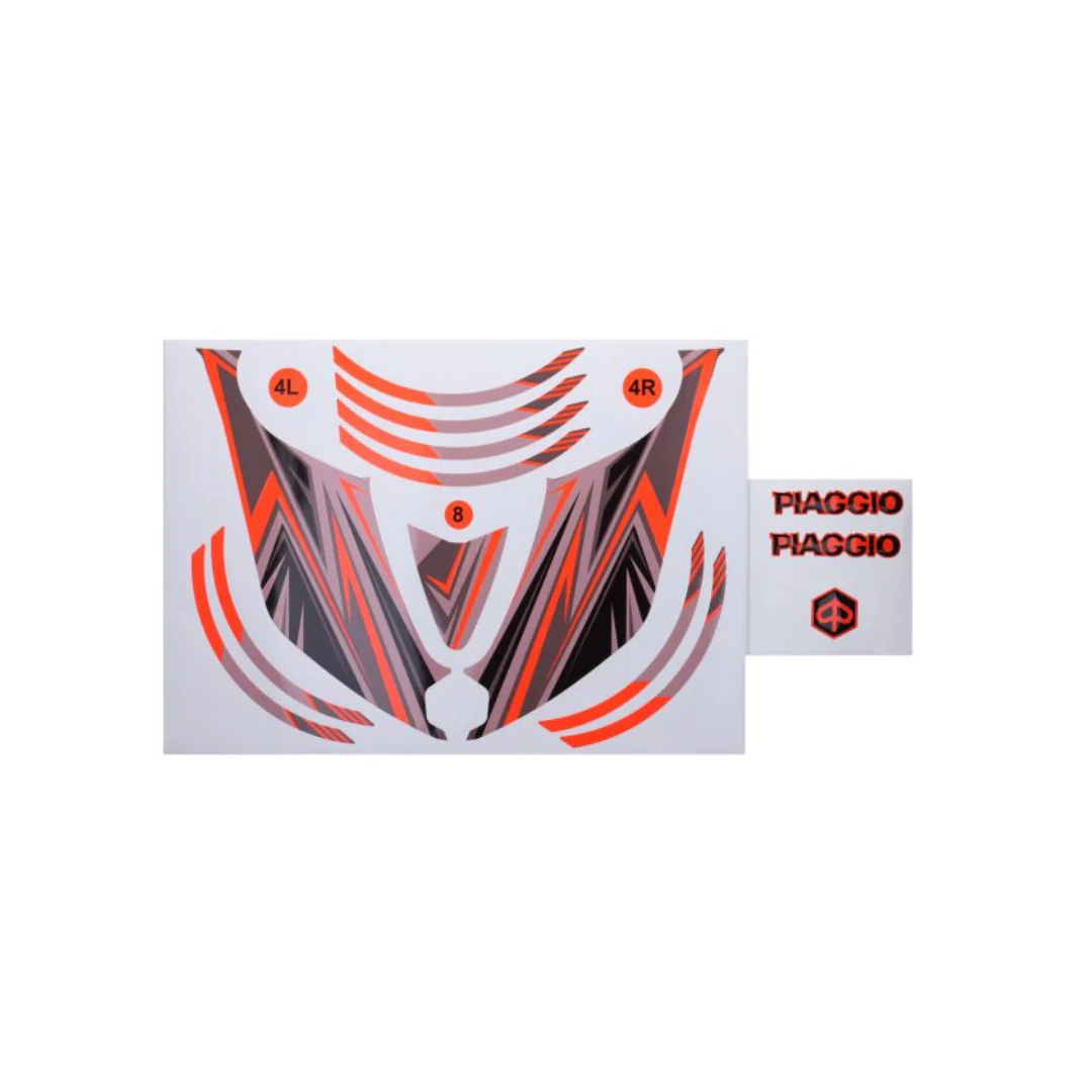 Stickerset Fluo Oranje GP1 Piaggio Zip - Image 3