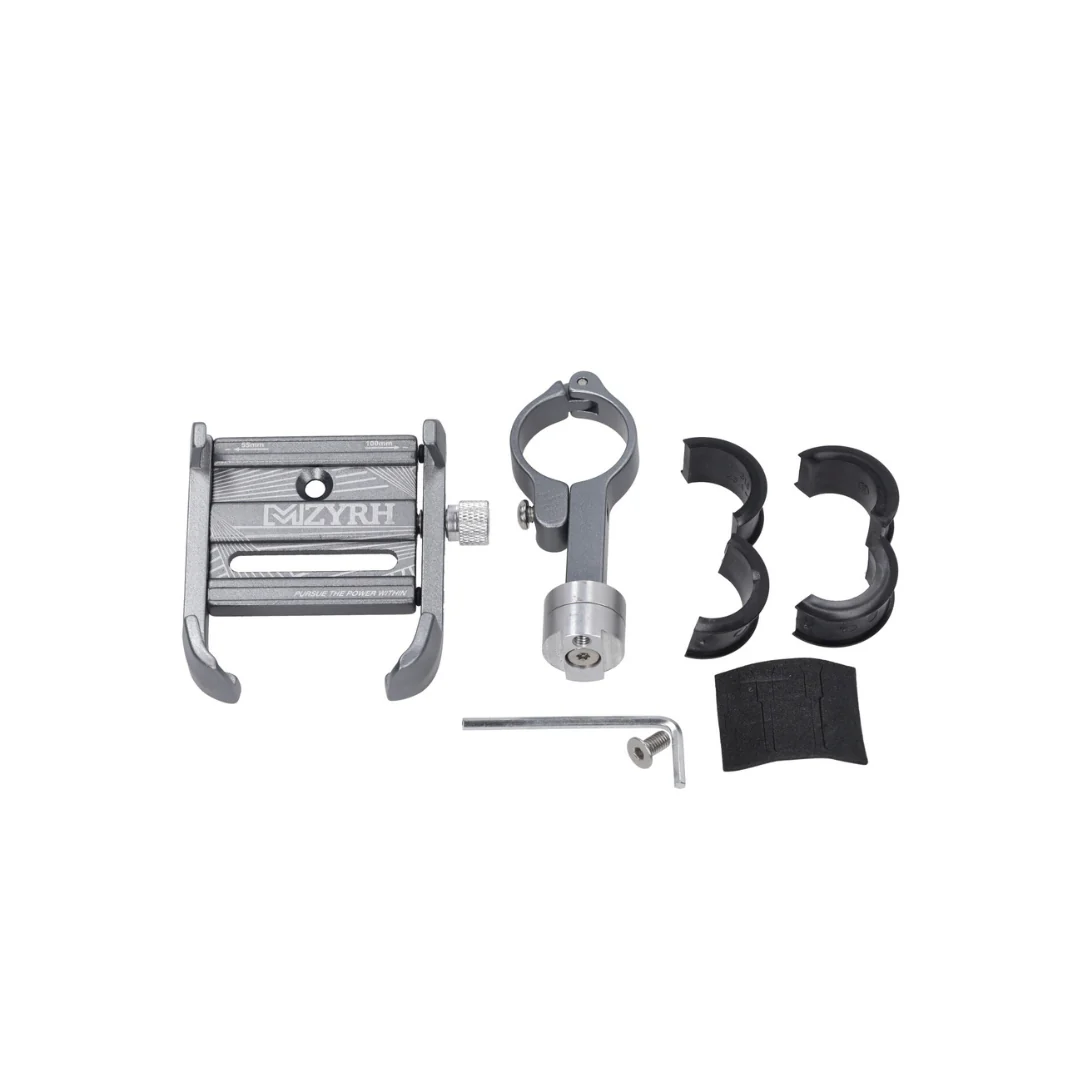 Telefoonhouder Verstelbaar Aluminium Grijs Scooter/Fatbike - Image 4