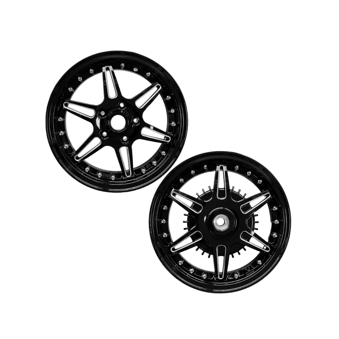 Velgenset Shiny Black Edition Vespa Sprint/Primavera