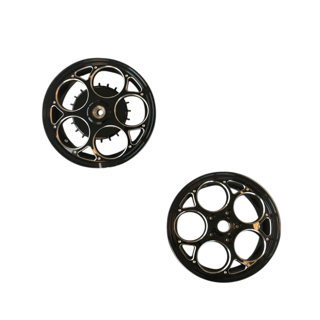 Velgenset Maru’s Style Shiny Black / Zilver Vespa Sprint/Primavera