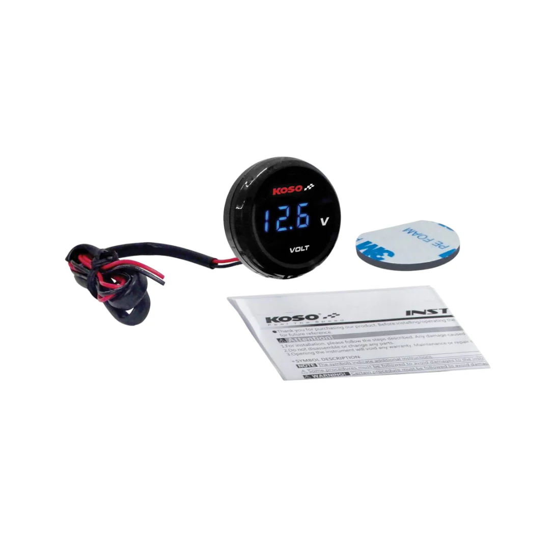 Voltmeter Koso 7-19,9 Volt Blauw - Image 2