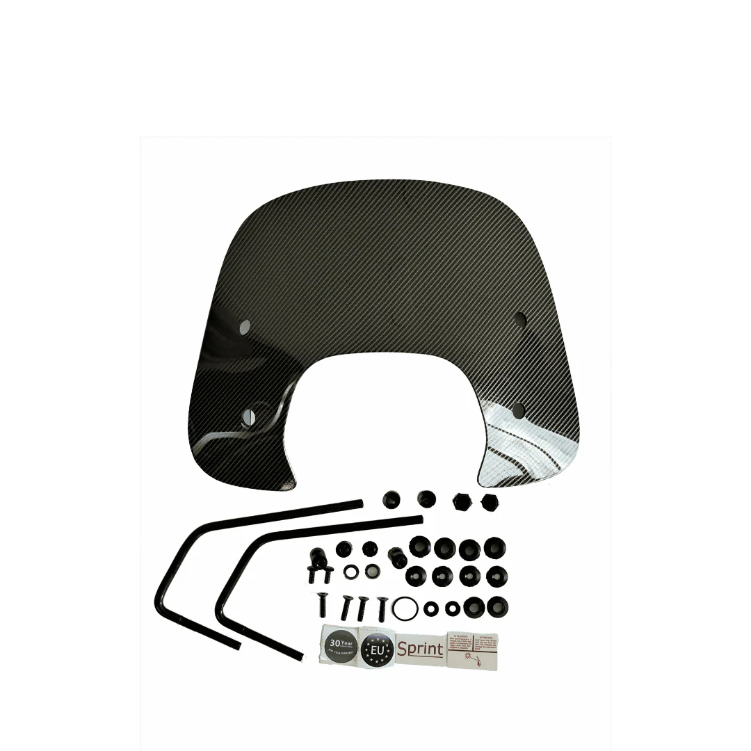 Laag Windscherm Vespa Sprint Glans Carbon