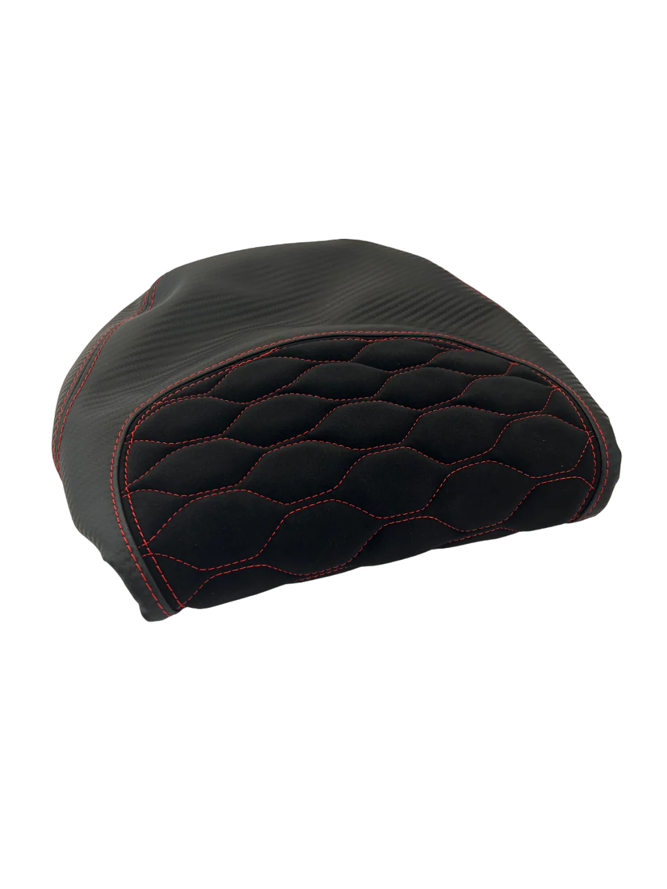 Zadelhoes Alcantara en Carbon Piaggio Zip Zwart/Rood Custom - Image 2